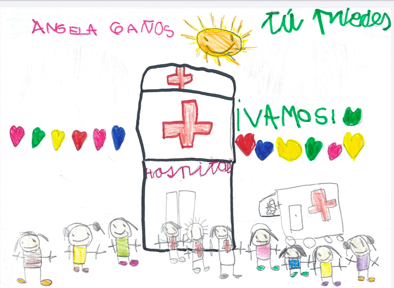  Cartas de cariño y ánimo de los niños a pacientes y profesionales del Hospital de Linares