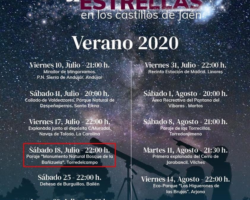 La ‘Noche de Estrellas en los castillos de Jaén’ llega a Torredelcampo el próximo 18 de julio