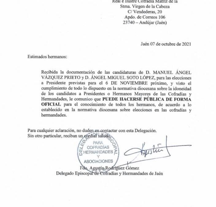 Dos candidaturas se presentan a la presidencia de la Matriz