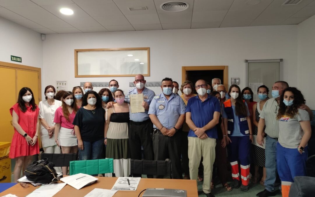 Reconocimiento a los vigilantes del Centro de Salud de Alcaudete
