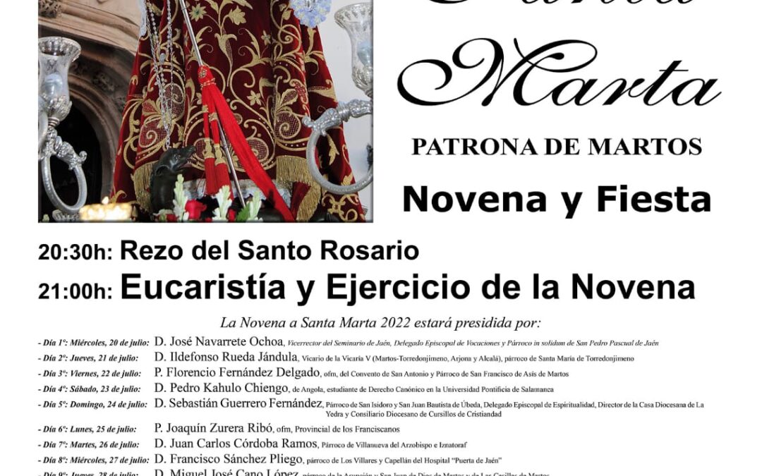 Martos inicia los cultos en honor a Santa Marta