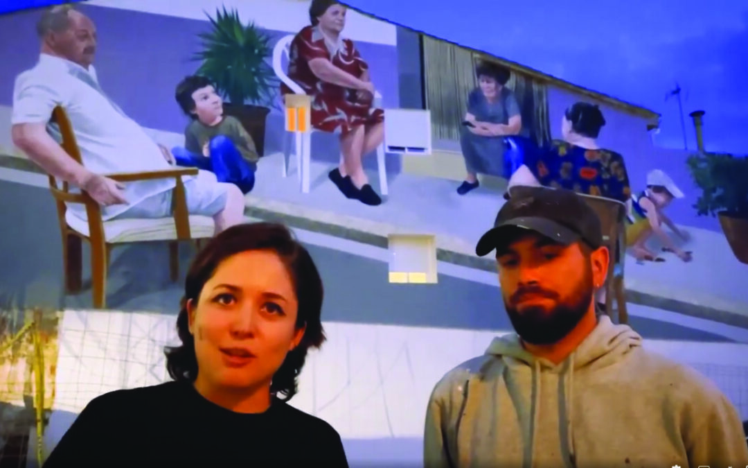 Alcaudete finaliza el mural en la «Plaza a nuestros Abuelos»