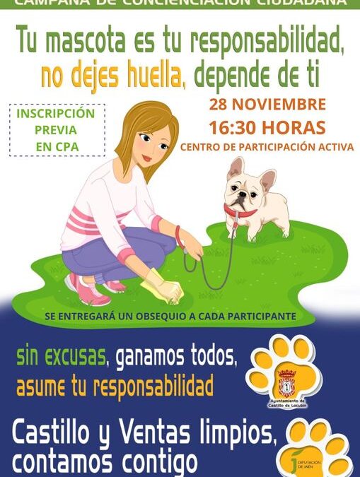 Castillo de Locubín toma conciencia contra los excrementos de canes