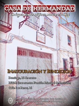 Nueva Casa de Hermandad para la cofradía de Oración y Amargura