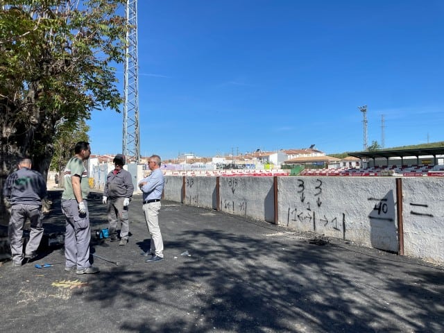 Evolucionan los trabajos en el Estadio Ciudad de Martos