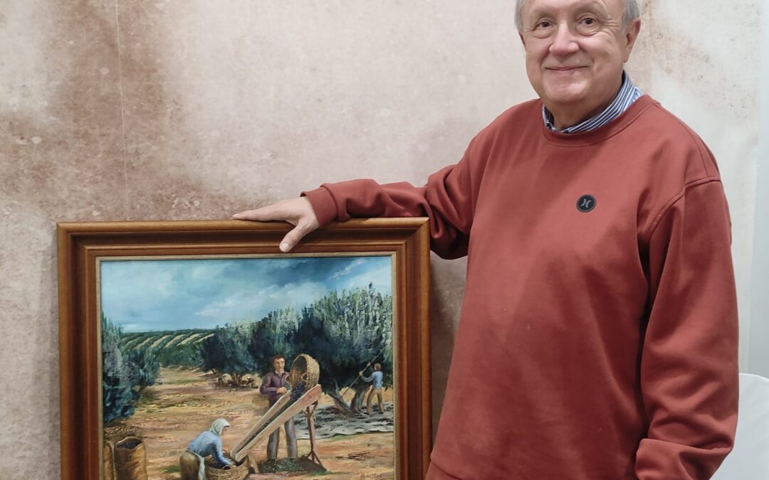 Manuel Illana dona una de sus obras al Casino de Torredonjimeno