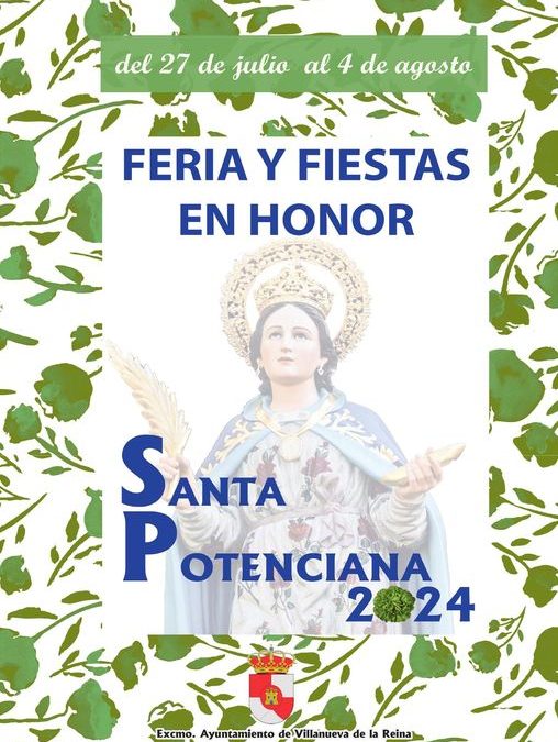 Todo listo para la Feria y Fiestas en honor a Santa Potenciana