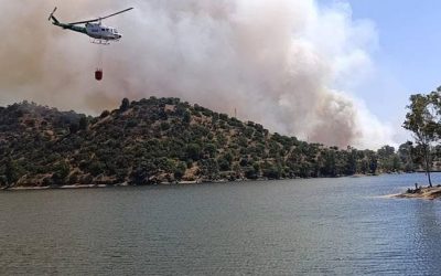 Hasta 190 viviendas han sido desalojas en el incendio de Andújar