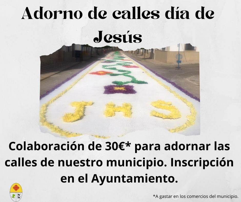 Adorno calles día jesús