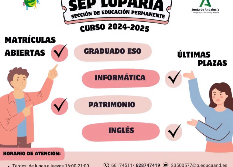 El centro de adultos inicia el curso con plazas disponibles