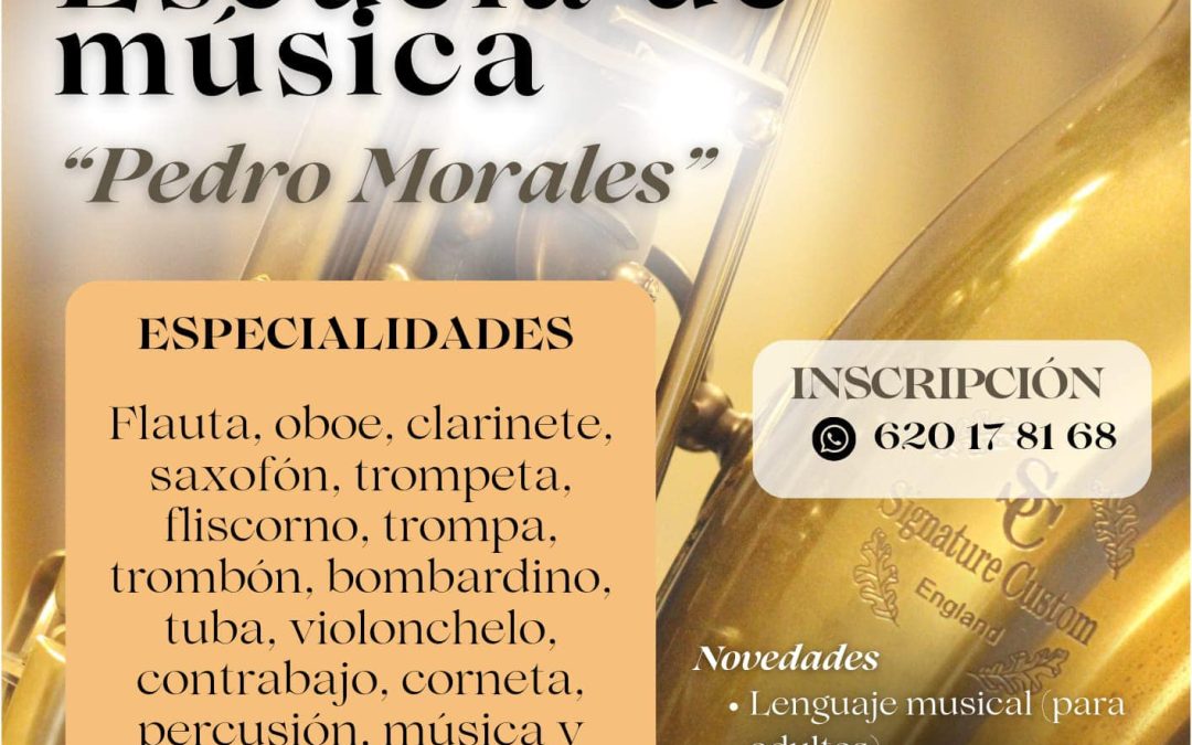 Nuevas admisiones en la Escuela de Música Pedro Morales