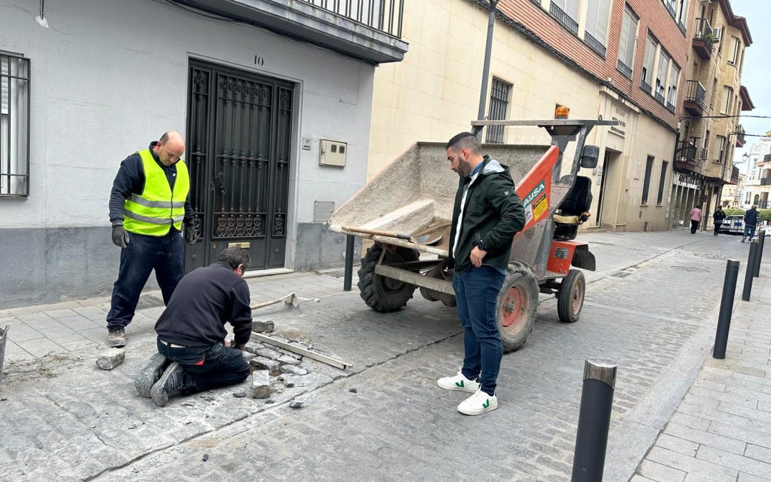 Comienzan los trabajos de adoquinado de la calle Carrera