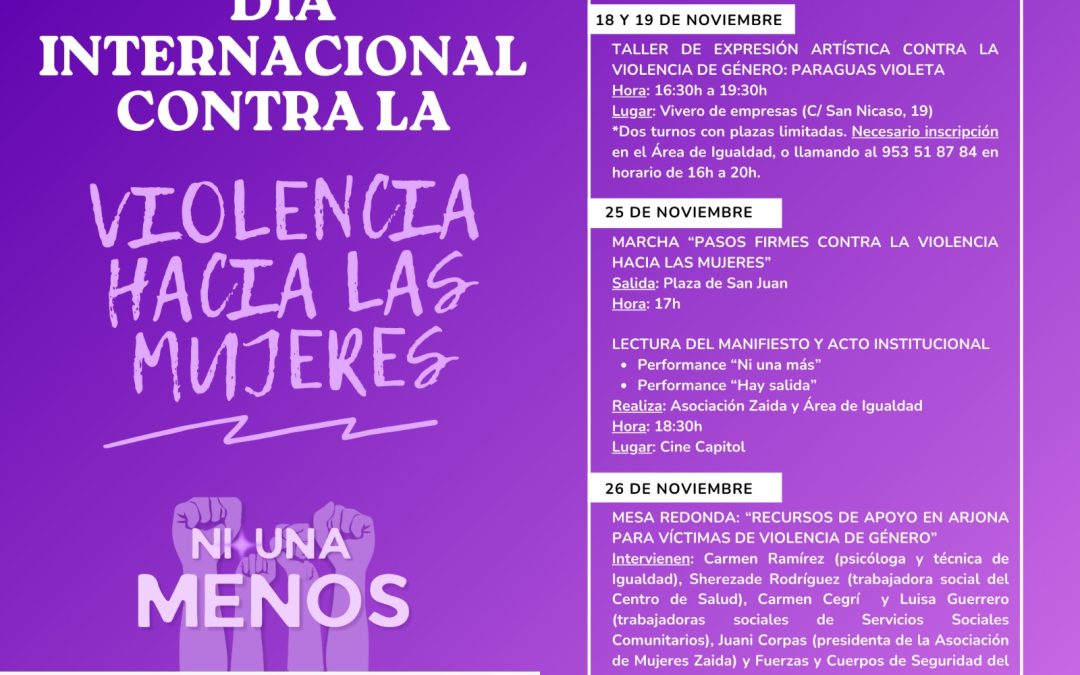 Actividades en contra de la violencia de género