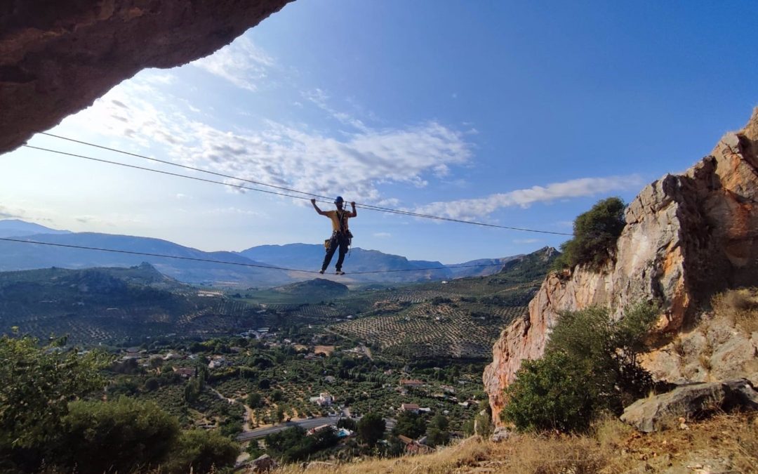 Castillo y Jaén recortan distancias gracias a la vía ferrata de la Fuente de la Peña