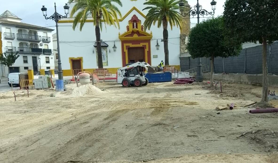Continúan las obras del Paseo de la Libertad en Marmolejo
