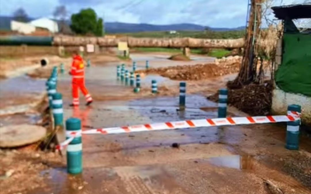 ANDÚJAR | Más de veinte intervenciones de los bomberos de Andújar por el temporal en alerta amarilla